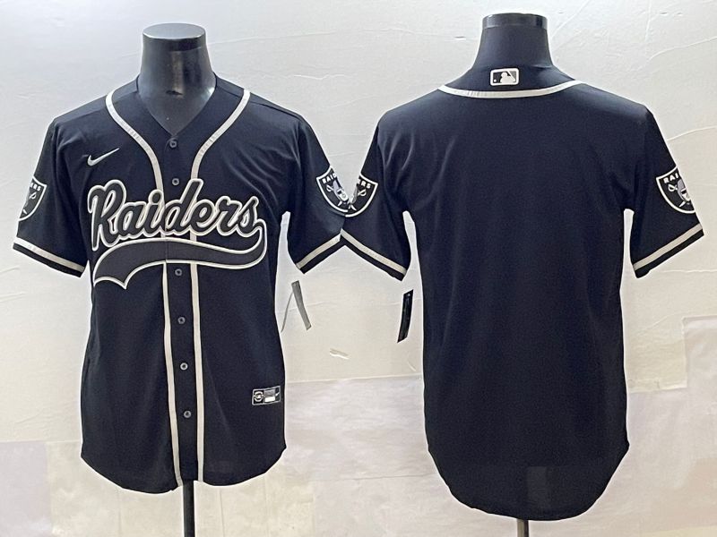 Men 2025 Oakland Raiders Blank Black Joint Name Nike Limited NFL Jersey style 17